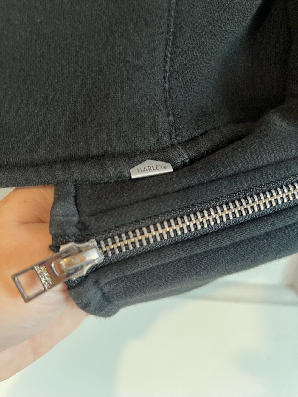 Harley-Davidson Black Quilted-Shoulder Moto Jacket - Picture 4 of 6